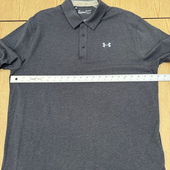 Under Armour HeatGear Loose Fit Polo Shirt XL Dark Gray - Picture 11 of 12